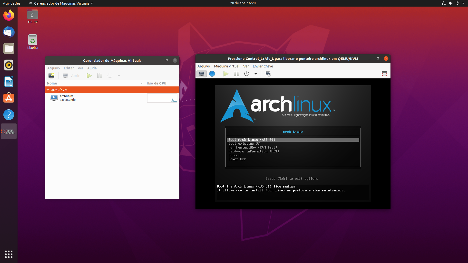 Como fazer virtualização no Ubuntu sem VirtualBox