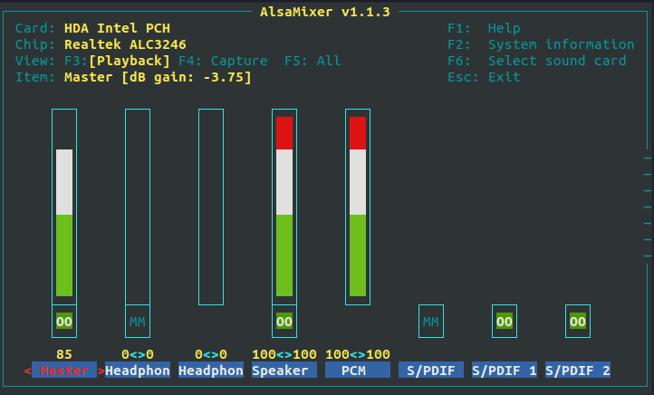 Ubuntu - Alsa Mixer SOM