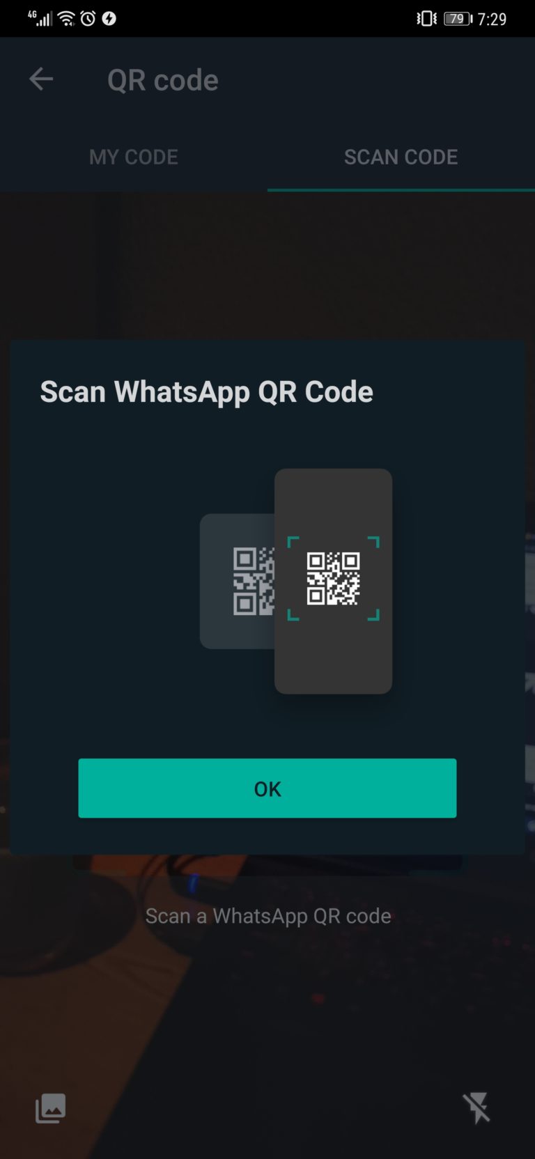 WhatsApp implementou silenciosamente a funcionalidade de código QR para Android