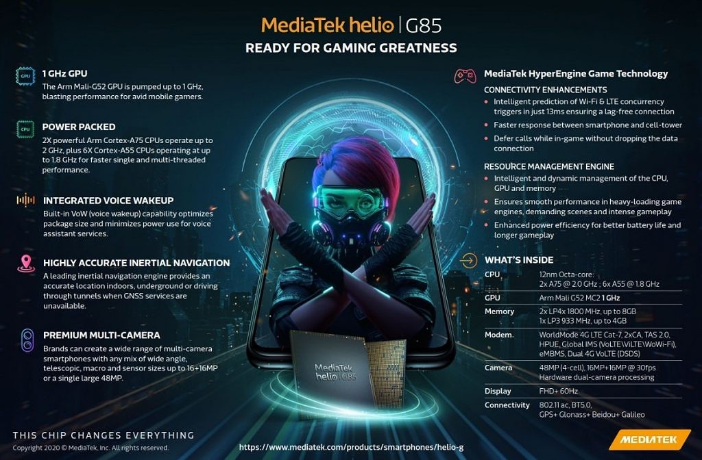 MediaTek detalha o Helio G85 focado em jogos móveis de alto desempenho