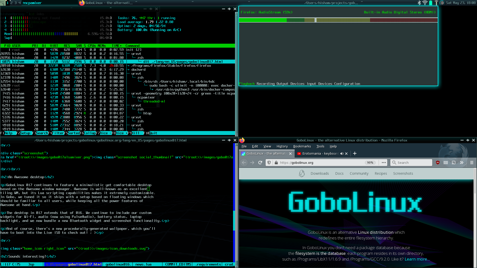 Distribuições Linux atualizadas: Redcore Linux e GoboLinux