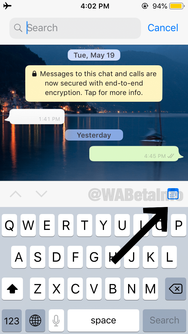 WhatsApp pode obter um novo recurso de pesquisa por data
