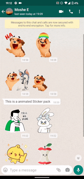WhatsApp lança brevemente figurinhas animadas na versão beta e depois tira