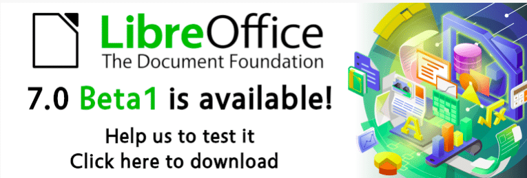Lançado o LibreOffice 7.0 beta
