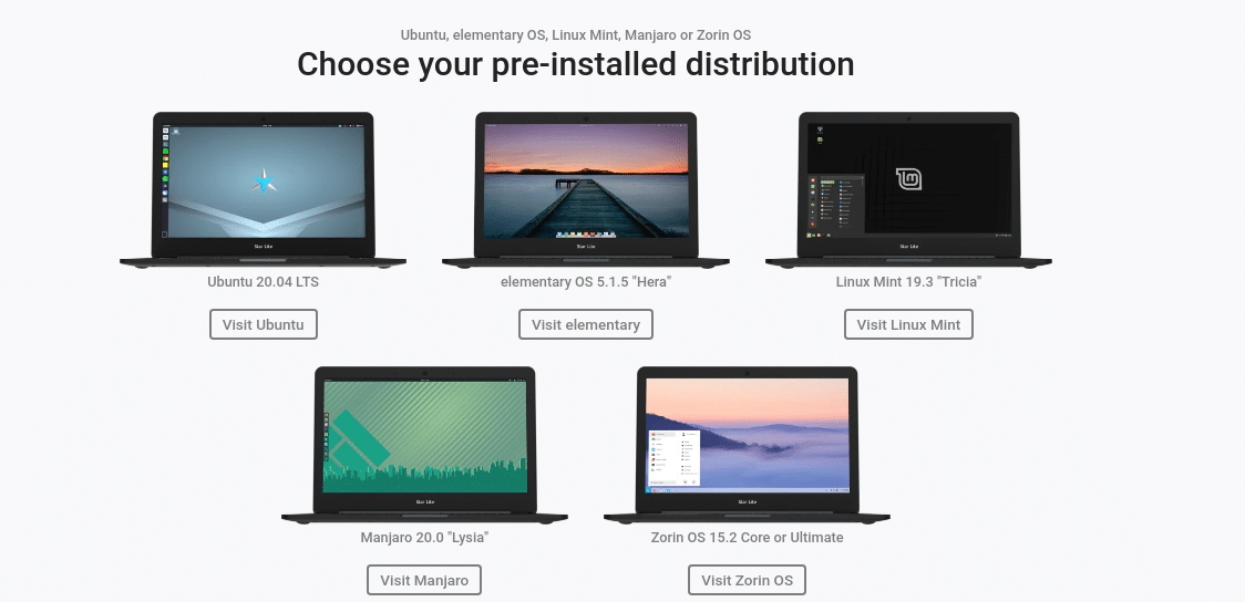 Solus, Deepin, Kali, Tails, Manjaro e Ubuntu já podem vir pré-instalados em notebooks da Star Labs