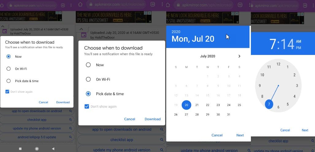 Google Chrome para Android está recebendo um agendador de downloads