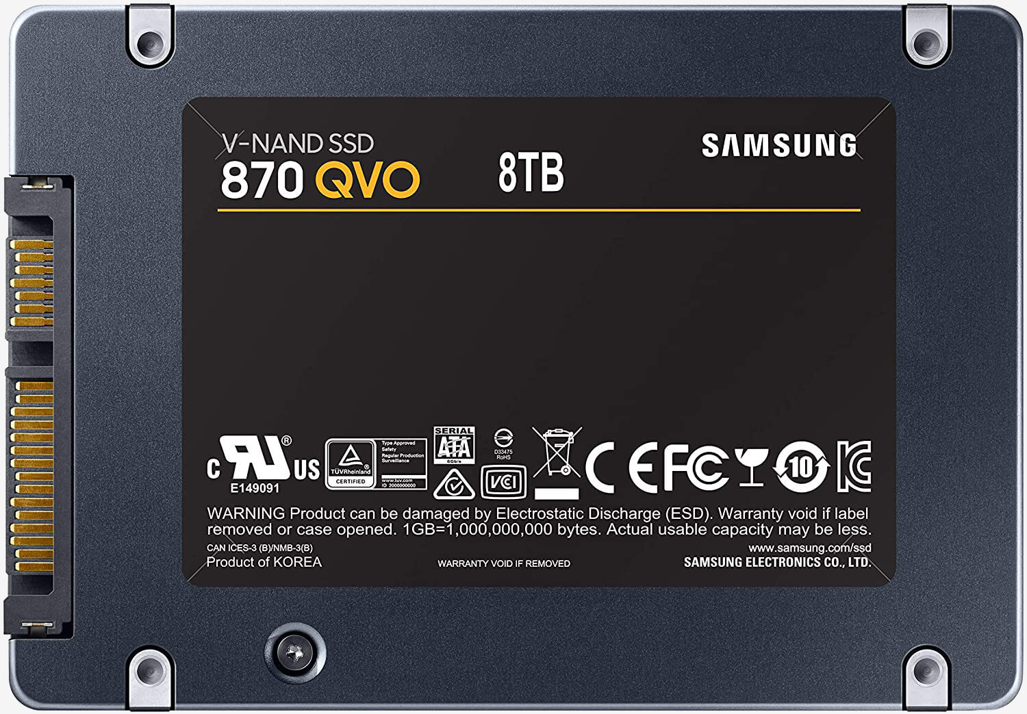 Nova linha 870 QVO da Samsung inclui um SSD de 8 TB