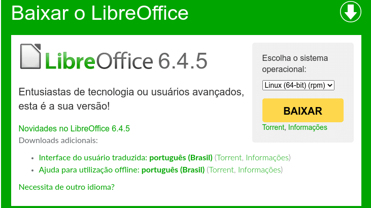 LibreOffice 6.4.5 lançado com mais de 100 correções de bugs