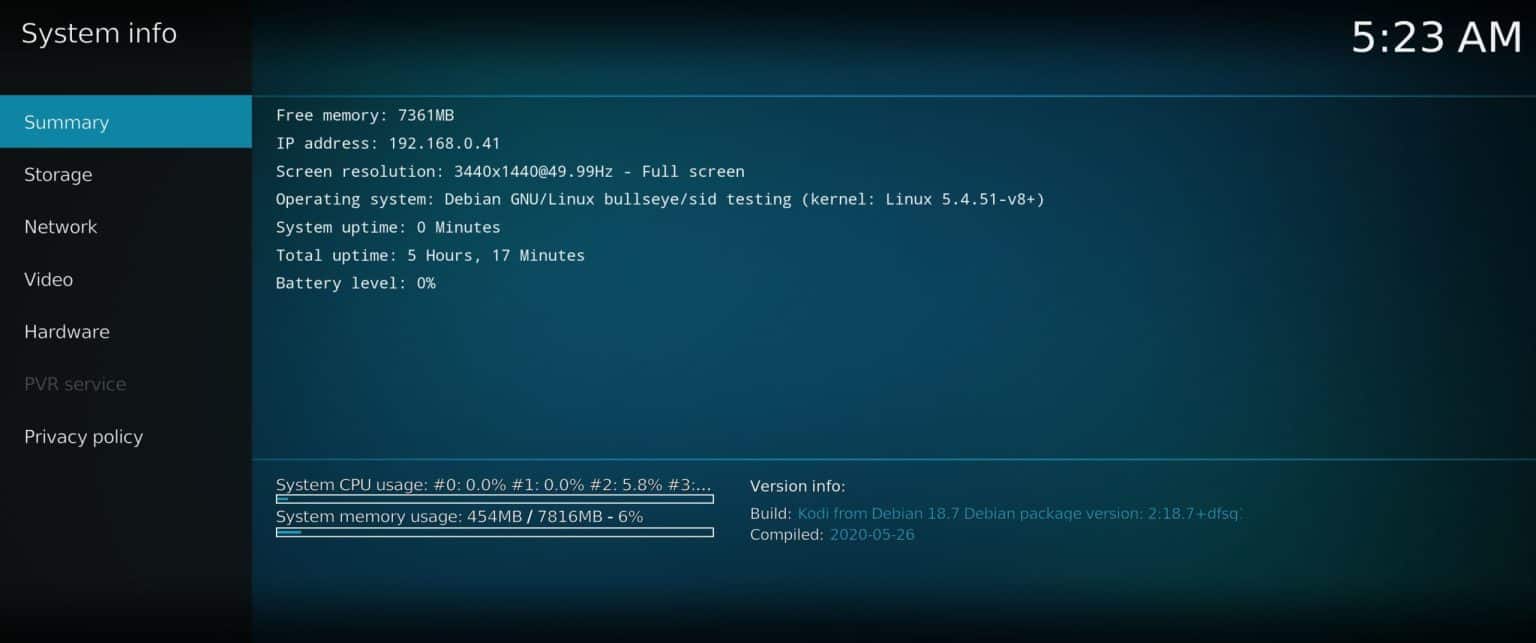 RaspEX Kodi OS para Raspberry Pi agora é baseado no Debian 11 “Bullseye”