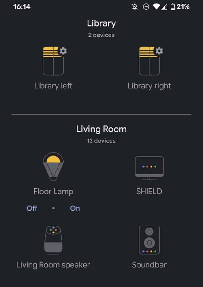 Google Home adiciona um tema escuro e controles expandidos do Android 11