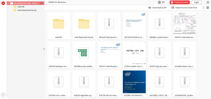 Intel investiga vazamento online de 20 GB de documentos internos