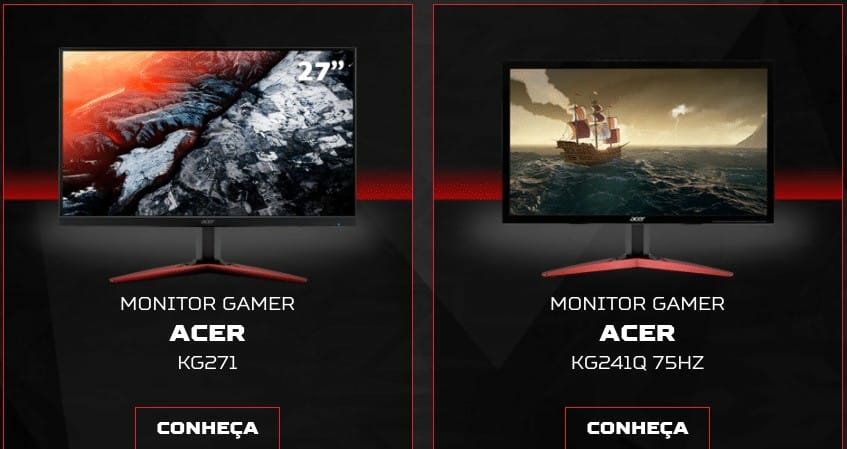 Acer anuncia monitores gamers da linha Nitro com tecnologia AMD FreeSync
