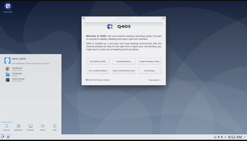 Lançada distribuição Q4OS 3.12