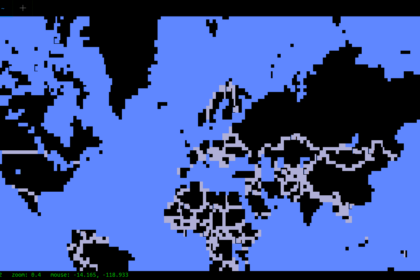MapSCII, um mapa interativo de todo o mundo em seu terminal Windows, Linux ou macOS