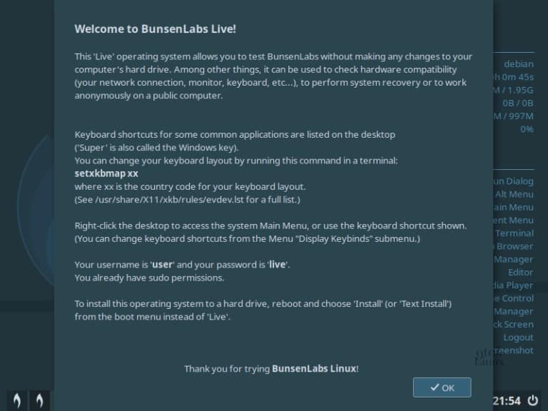 BunsenLabs Linux Lithium lança versão estável. 