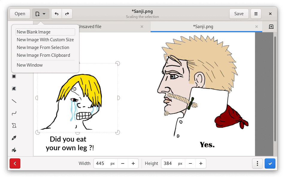 Drawing: um editor de imagens simples para Linux