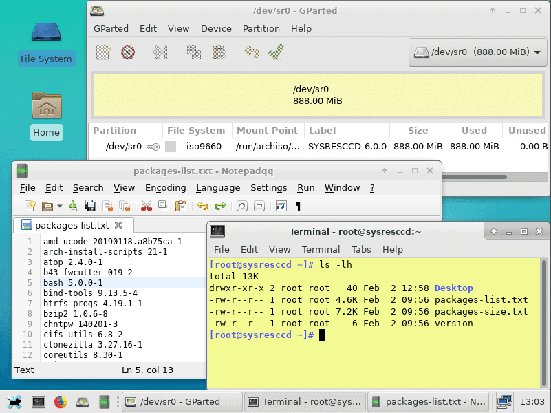 Distribuição Linux SystemRescueCd 6.1.8 adiciona dois novos editores Hex e Linux 5.4.64 LTS