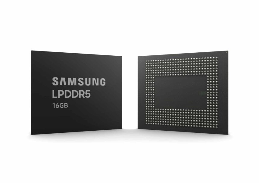 Samsung está produzindo DRAM de 16 GB LPDDR5 em massa