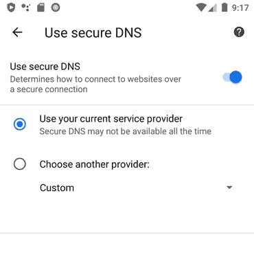 Suporte DNS-over-HTTPS foi adicionado ao Chrome no Android