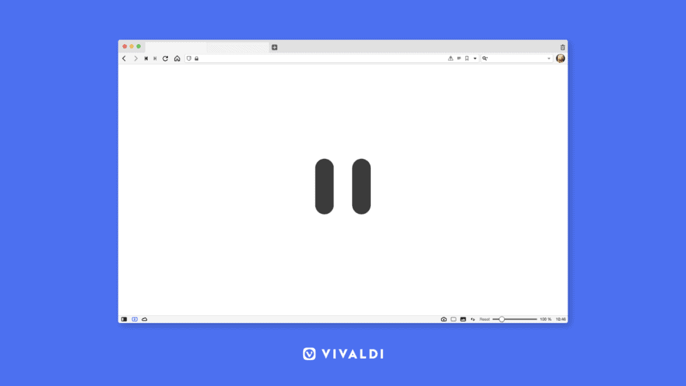 Navegador Vivaldi Web permite que você pause a Internet
