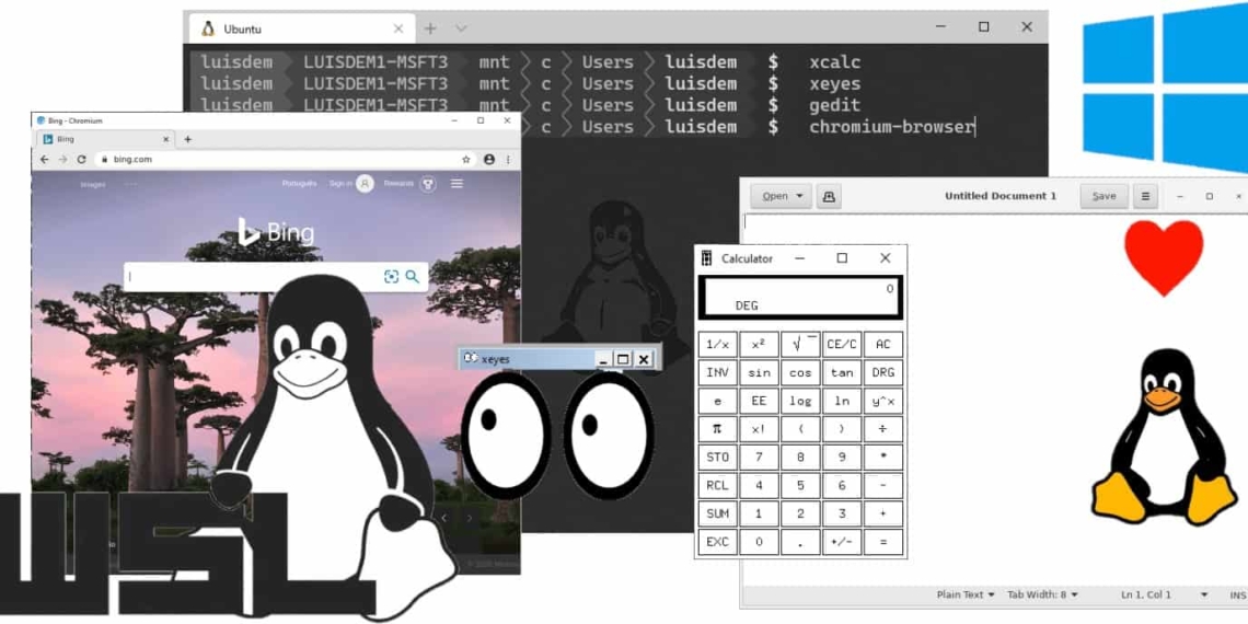 Aplicativos gráficos do Linux chegam ao Windows SubSystem for Linux