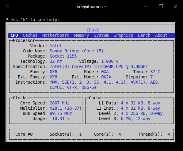 Apresente informações sobre o hardware no Linux usando o utilitário CPU-X