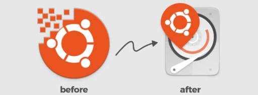 Ubuntu substitui ícone Disintegrating Installer por algo mais simples
