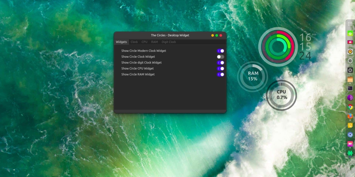 Exiba o relógio, a RAM e o uso da CPU como widgets no GNOME
