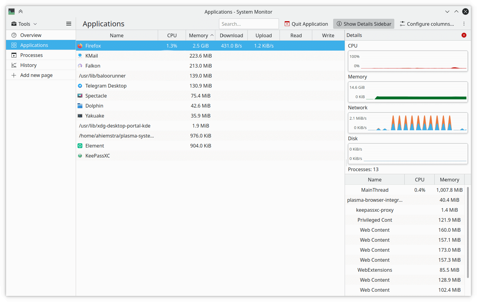 Um novo aplicativo de monitoramento para o KDE Plasma