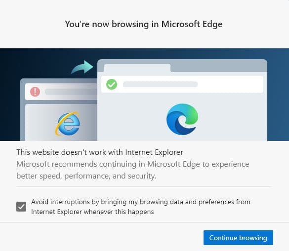 Internet Explorer começa a carregar sites no novo Microsoft Edge