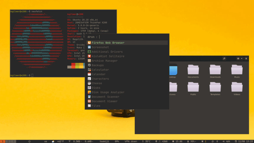 Atualização do Regolith Desktop adiciona suporte para Ubuntu 20.10
