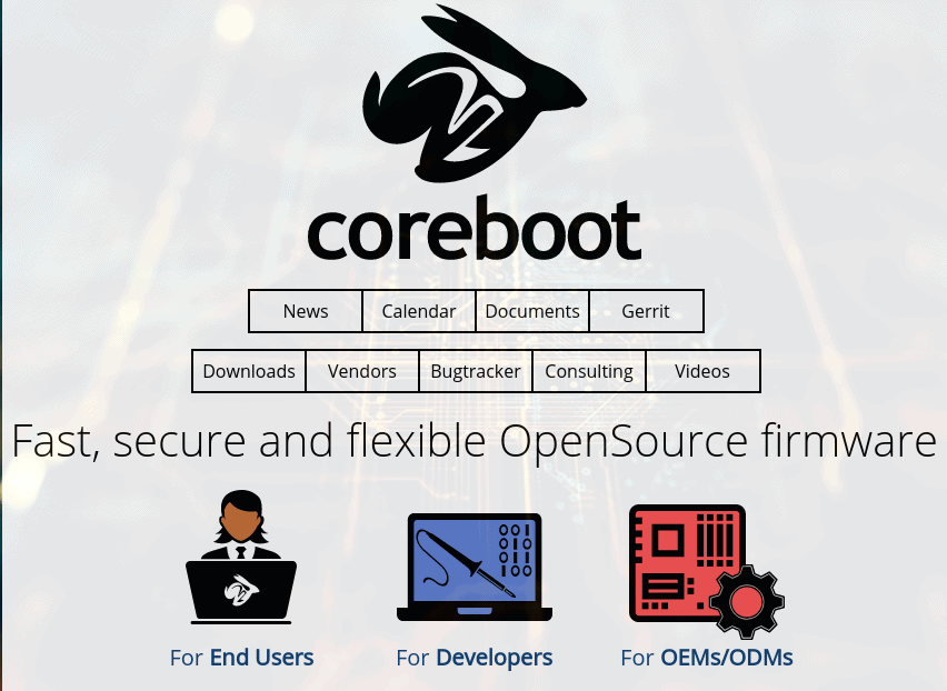 Coreboot 4.13 chega com suporte para 63 placas