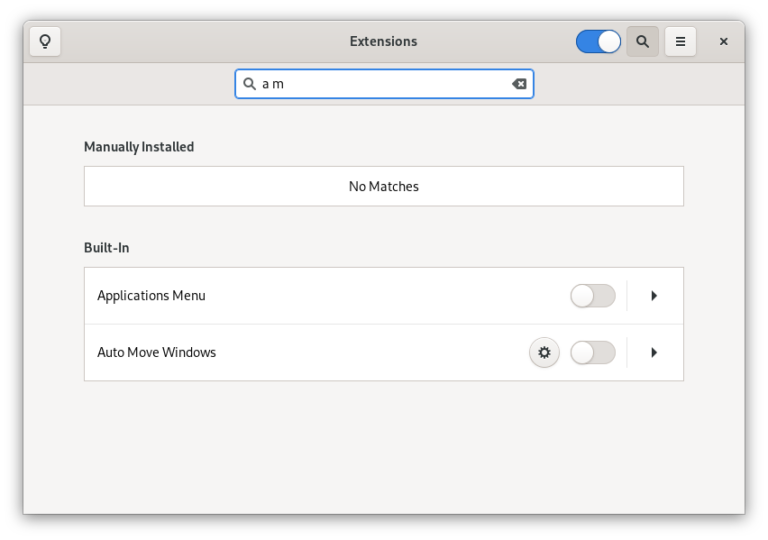 GNOME 40 adiciona recurso de pesquisa em aplicativo Extensões