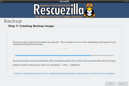 Rescuezilla 2.1 facilita a extração de arquivos de backups
