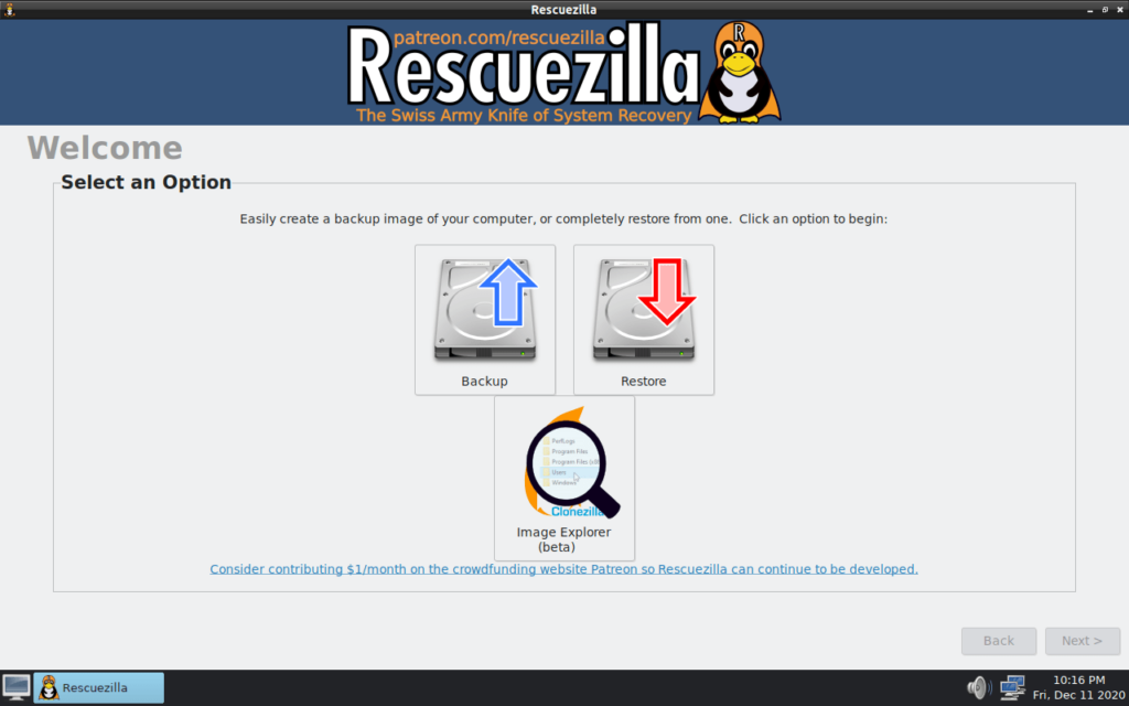 Rescuezilla 2.4 Swiss Army Knife of System Recovery chega com base no Ubuntu 22.04 LTS