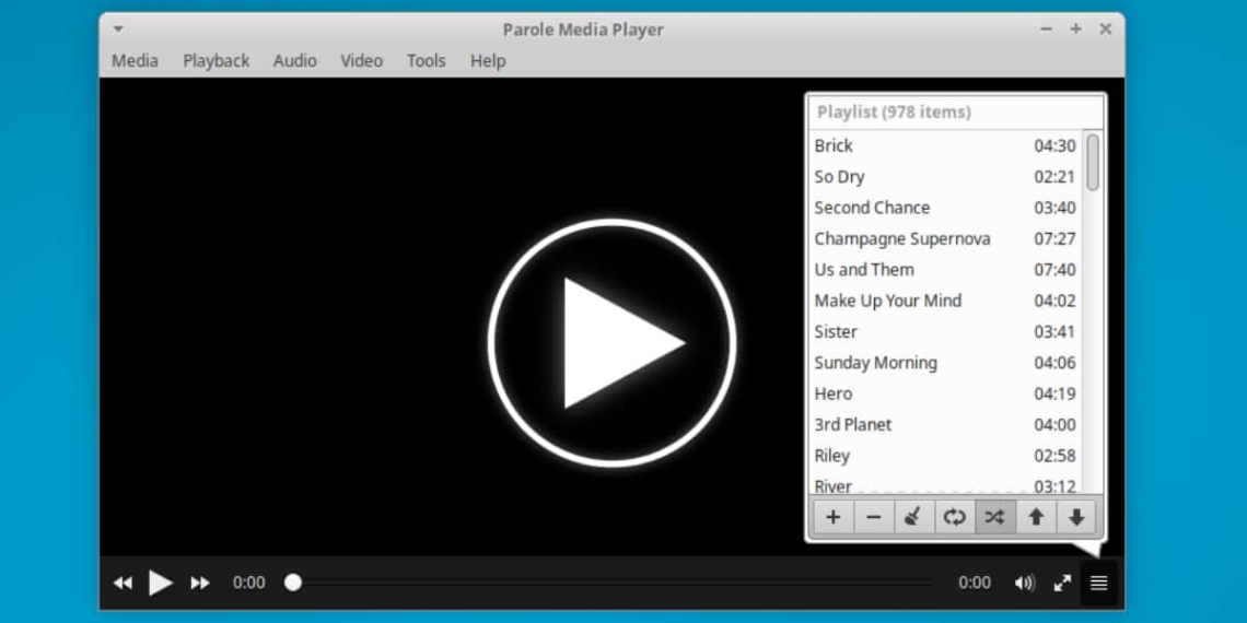 Parole Media Player 4.15.0 do Xfce lançado com suporte aprimorado para DVD