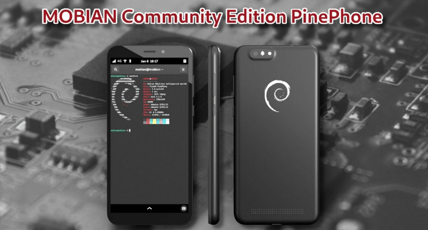 PinePhone Mobian Edition chega em 18 de janeiro baseado no Debian
