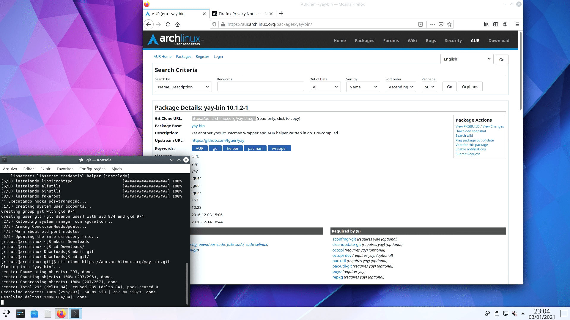 Instalação Arch Linux com swapfile em UEFI