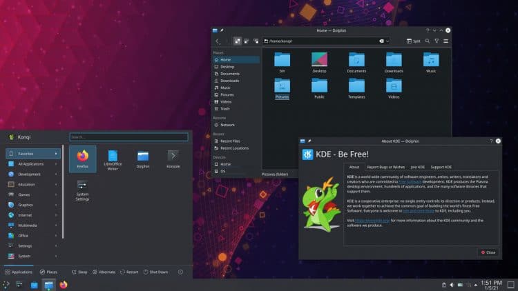 Conheça o novo papel de parede do KDE Plasma 5.21