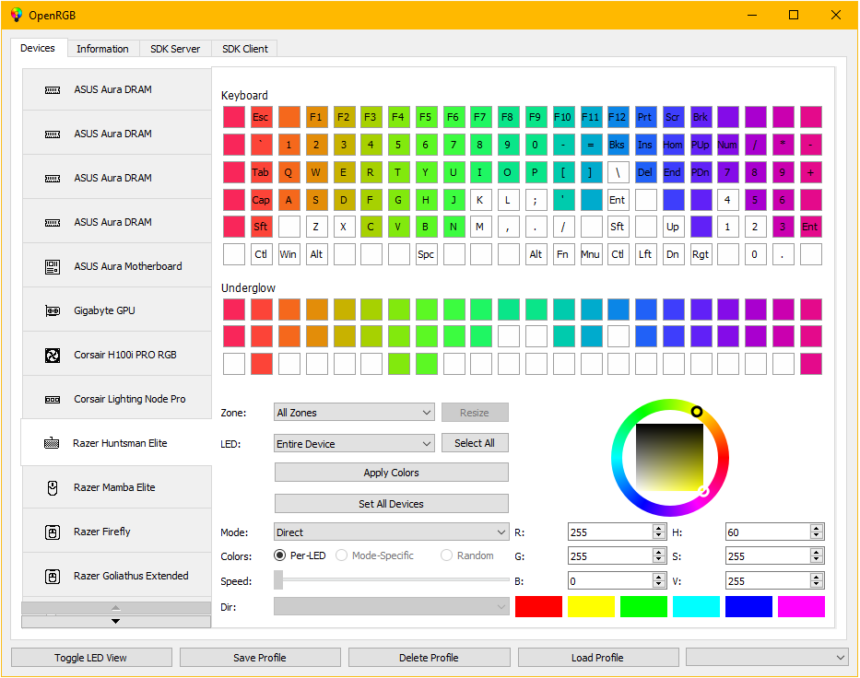 OpenRGB: controle de iluminação RGB de código aberto para teclados, ventiladores e mouses