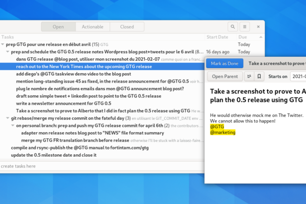 Aplicativo Getting Things GNOME 0.5 lançado com melhorias de desempenho