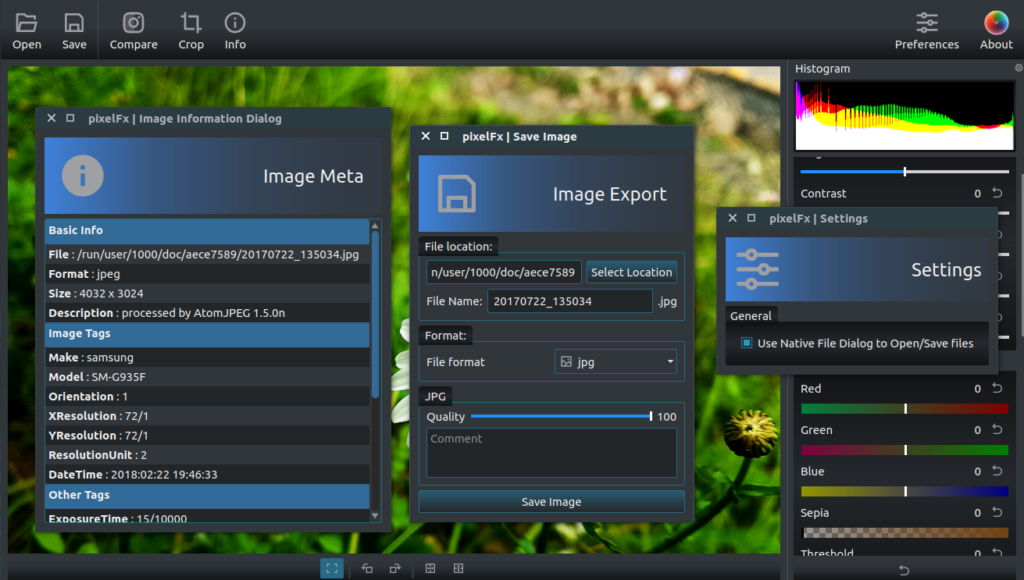 como-instalar-o-pixelfx---photo-editor-um-editor-de-imagem-rapido-no-ubuntu-linux-mint-fedora-debian
