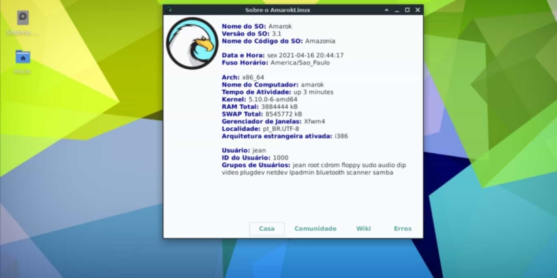 Distribuição brasileira Amarok Linux lança versão 3.1