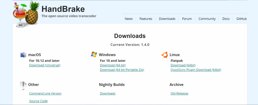 HandBrake 1.4 adiciona suporte para novas  codificações