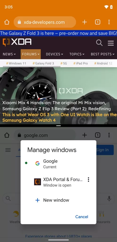 o-android-12-permite-abertura-de-varias-janelas-do-google-chrome