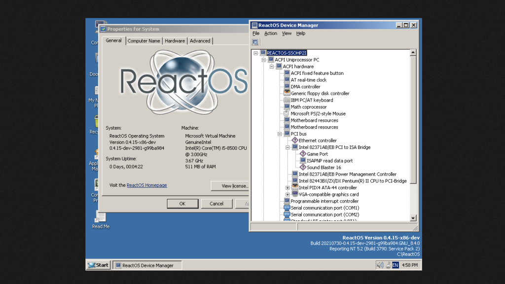 ReactOS "Open-Source Windows" traz melhorias em x86_64 e Multi-Monitor