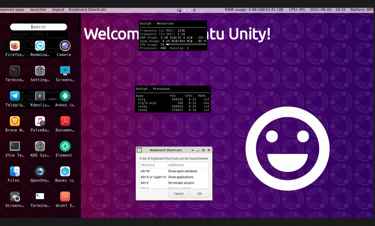 Ambiente de desktop UnityX 10 apresenta novos designs de painel e barra lateral