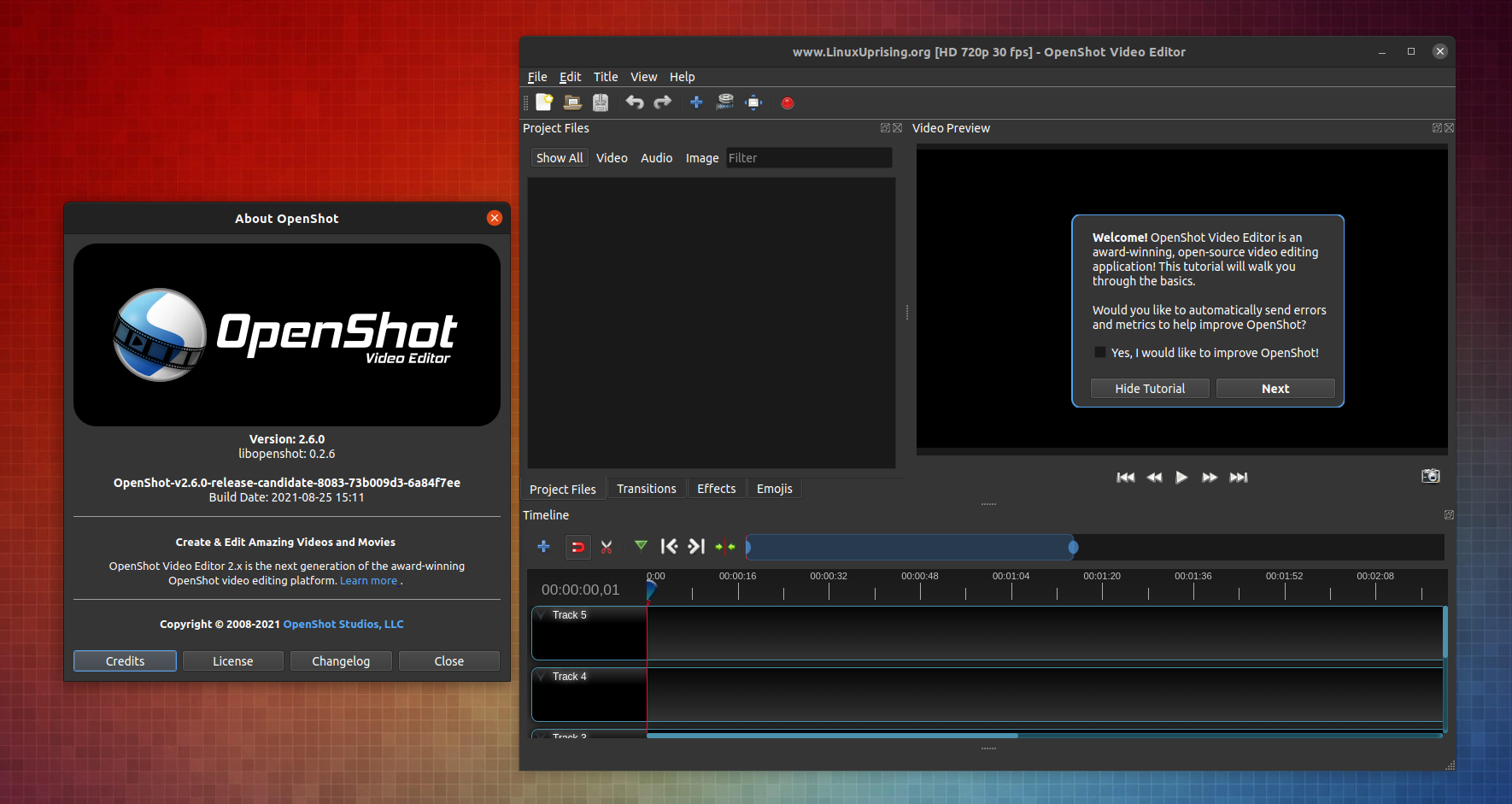 Editor de vídeo OpenShot 2.6 lançado com novos efeitos de visão computacional e IA
