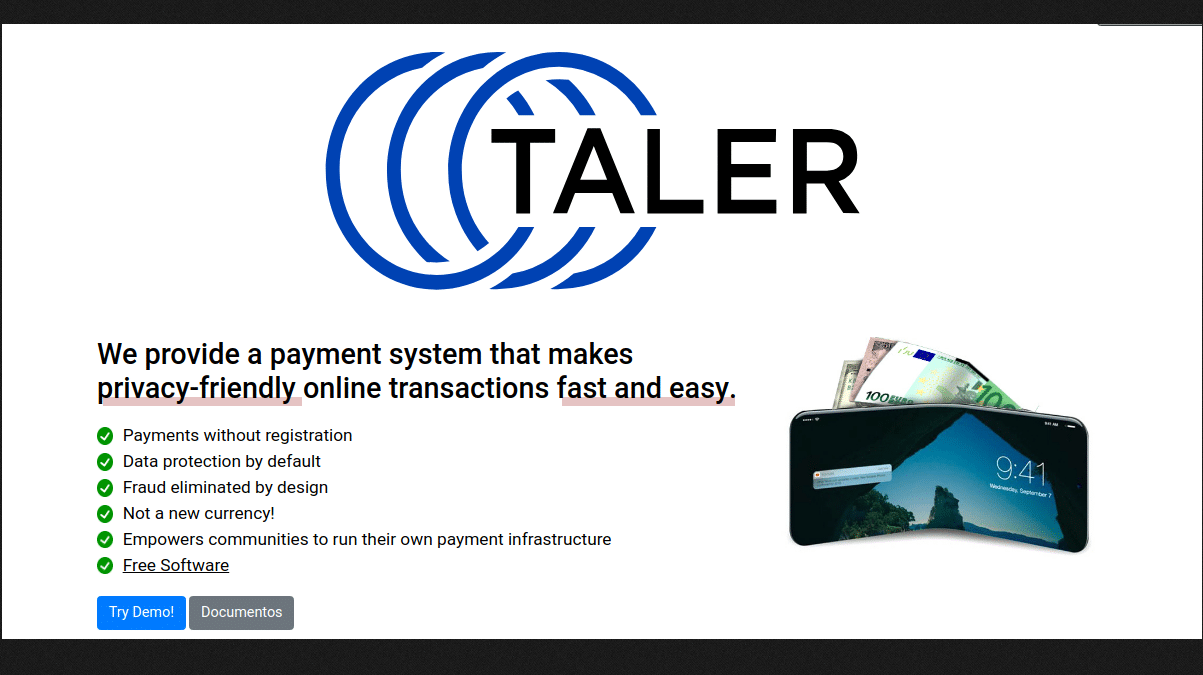 Nova versão do sistema de pagamento eletrônico GNU Taler está disponível