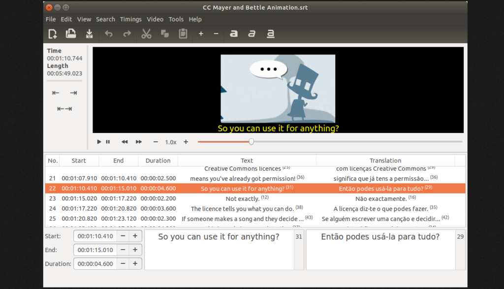 GNOME Subtitles obtém uma grande atualização após dois anos
